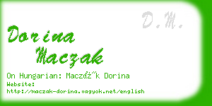 dorina maczak business card